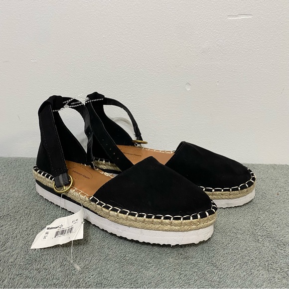 Time and Tru Shoes New Time And Tru Ankle Strap Espadrille Flats